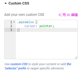 Custom CSS设置